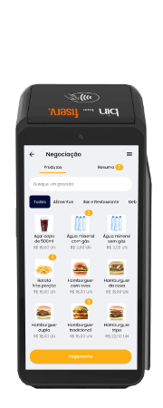 Maquininha Bin (Fiserv) compatível com PDV Smart